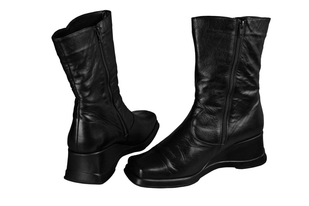 black square toe boots