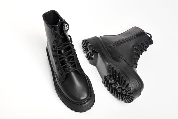 patent leather platform boots